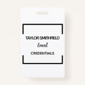 badge moderne géométrique carte de visite personna (Devant)