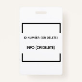 badge moderne géométrique carte de visite personna (Dos)