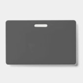 Badge Moderne Gris Foncé & Noms et Monogrammes Éditable  (Arrière)