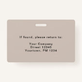 Badge Moderne, Minimal, Photo, Salon (Dos)