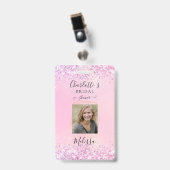 Badge Moderne Pailleté Violet (Imitation) (Avant avec clip)