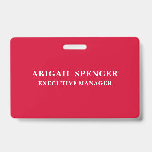 Badge Moderne Simple Élégant Cerise Rouge Professionnel