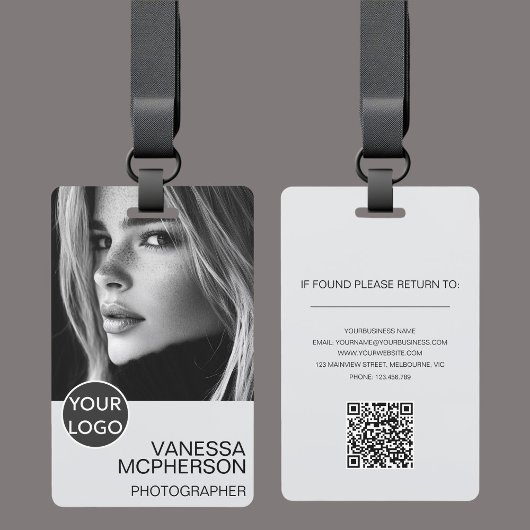Badge Moderne Simple Minimaliste Sécurité Professionnell