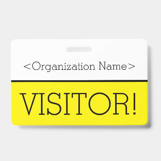 Badge moderne "VISITEUR !" (Avant)