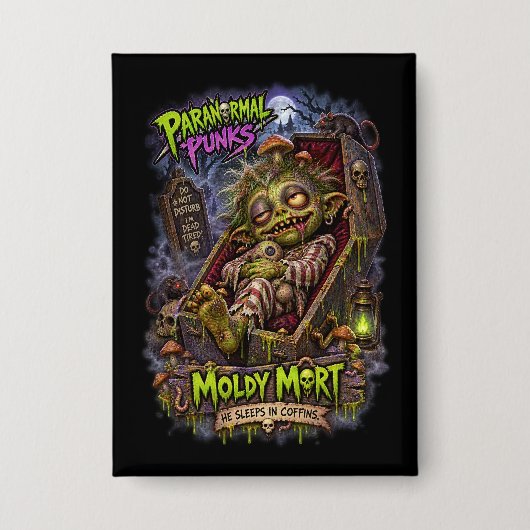 Badge Moldy Mort – Punks Paranormaux (Recto)