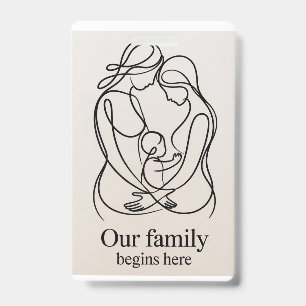 Badge Moment joyeux de deux mamans attendant un bébé 