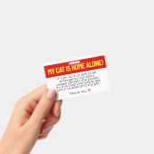 Badge Mon Chat Est À Domicile Seule Carte De Contact D'U (Manuel / portable)