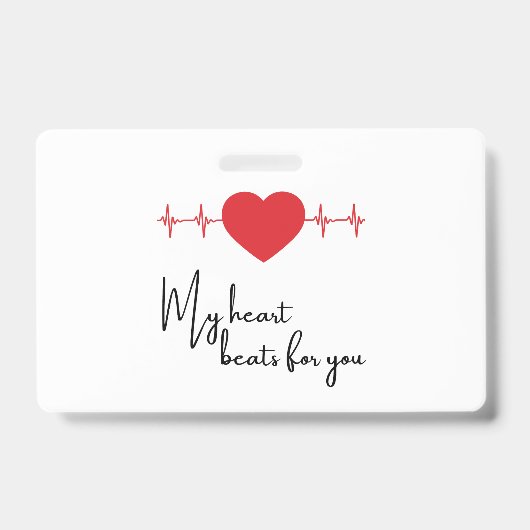 Badge Mon cœur ne bat que pour vous (Avant)