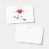 Badge Mon cœur ne bat que pour vous (Avant & arrière)