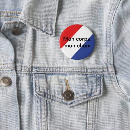 Badge mon corps mon choix ronde button 5,7 cm (In situ)