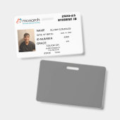 BADGE MONARCH HOMESCHOOL ID  (Recto et verso)
