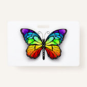 Badge Monarque papillon arc-en-ciel (Dos)