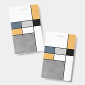 Badge Mondrian inspiré (Avant & arrière)