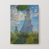 Badge Monet Femme avec parasol et passerelle japonaise (Recto)