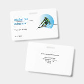 Badge Moniteur de ski (Avant & arrière)