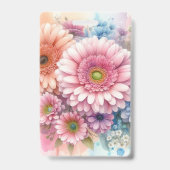 Badge Monogramme aquarelle floral gerbera rose  (Arrière)