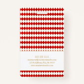 Badge Monogramme Carré Gold Frame Rouge Diamant (Dos)