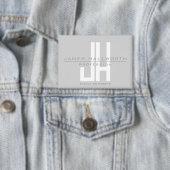 Badge Monogramme d'affaires au look moderne | Gris (Insitu)