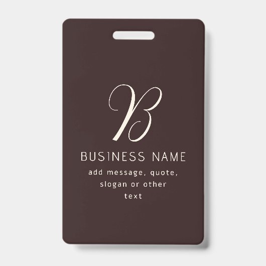 Badge Monogramme de nom d'entreprise élégant moderne | M (Avant)