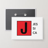 Badge Monogramme de nom professionnel élégant moderne (Recto/Verso)