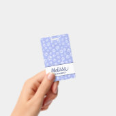 Badge Monogramme Empreinte de patte bleu clair et blanc (Manuel / portable)