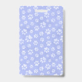 Badge Monogramme Empreinte de patte bleu clair et blanc (Arrière)