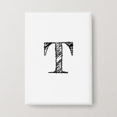 Badge Monogramme gravé vintage (Recto)