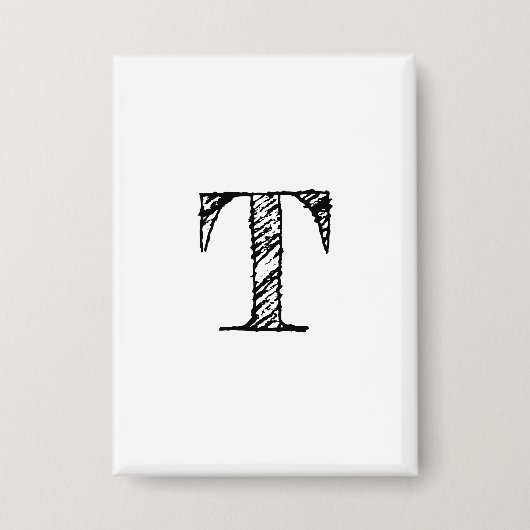 Badge Monogramme gravé vintage (Recto)