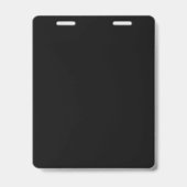 Badge Monogramme Lettres Initiales Noir Blanc Simple (Arrière)