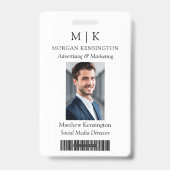 Badge Monogramme ou Ajouter un Logo d'entreprise Code-ba (Avant)