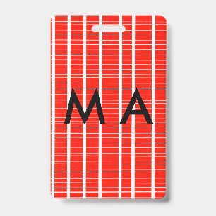 Badge Monogramme simple ajoutez votre lettre de nom homm