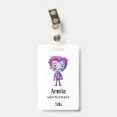 Badge Monstre de Frankenstein drôle Halloween Fun (Arrière avec clip)