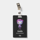 Badge Monstre de Frankenstein drôle Halloween Fun (Arrière avec clip)