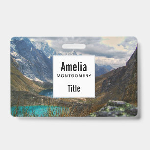 Badge Montagnes alpines pittoresques photo