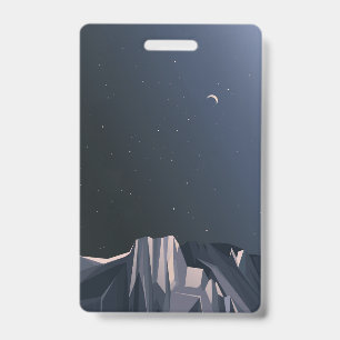 Badge Montagnes dans la nuit 