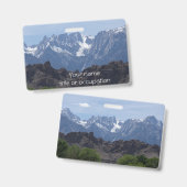 Badge Montagnes enneigées de Lone Pine     (Avant & arrière)