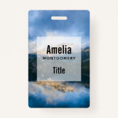 Badge Montagnes et lac Pittoresque Nature Photo (Devant)