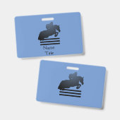 Badge Montrez le cavalier qui franchit un obstacle. (Avant & arrière)