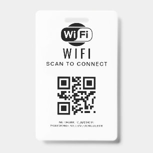 Badge Mot de passe Wifi Analyse du code QR pour se con