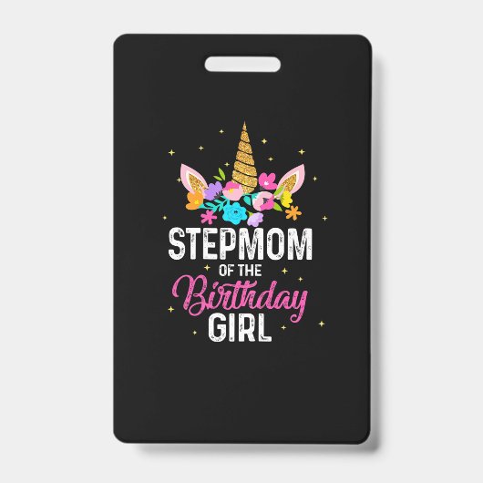 Badge Mother Gift | Stepmom Of The Birthday Girl (Avant)