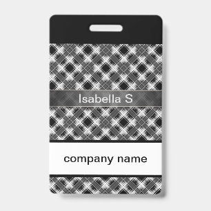Badge Motif abstrait à carreaux et à plaid sans couture