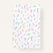 Badge Motif alphabet - Nom de l'enseignant de l'école pr (Dos)