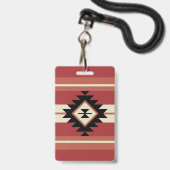 Badge Motif aztèque (Avant avec lanière)