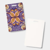 Badge Motif Batik Violet (Avant & arrière)