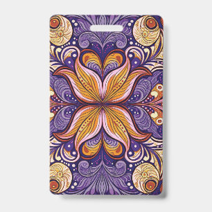 Badge Motif Batik Violet