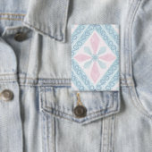 Badge motif bleu en forme de diamant (Insitu)