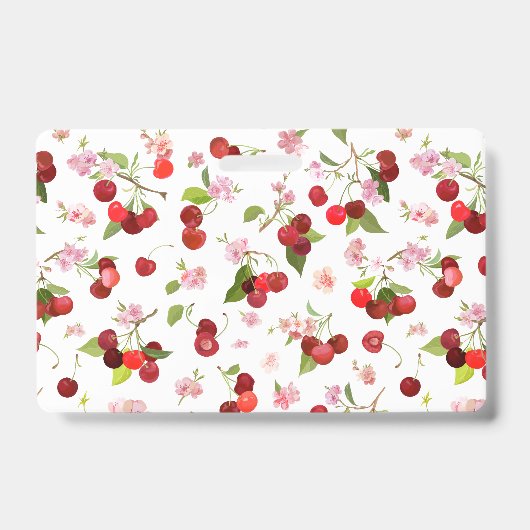 Badge Motif Cerise 1 (Avant)
