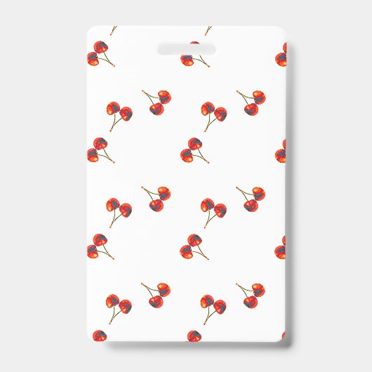 Badge Motif Cerise Rouge (Avant)