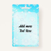 Badge Motif Crystal Snowflakes (Dos)