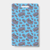 Badge Motif de chat extraterrestre (Arrière)